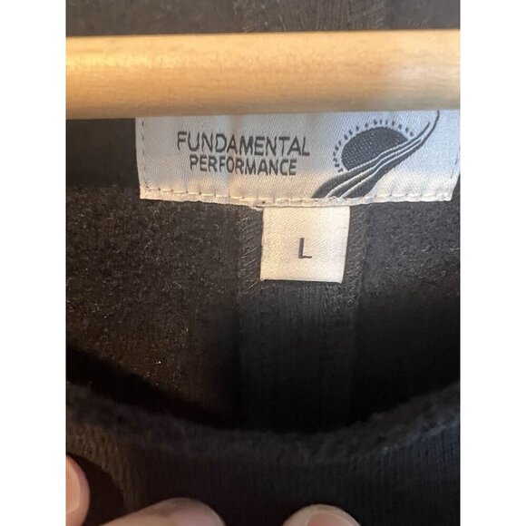 Fundamental Performance Women’s Eastside Crew Neck Sweatshirt L Black Raw Hem - Picture 5 of 9